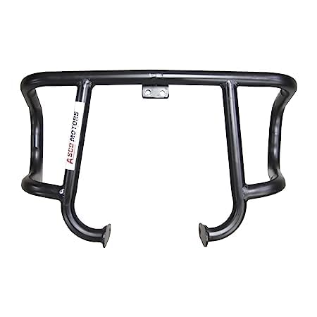 Asco Motors Leg Guard Compatible and for Royal Classic, Standard Enfield (2022-2025) & Meteor (2021-2025) Stainless Steel Black 2-Bend Airfly Black Leg Guard for Your RE Meteor and Royal Classic.