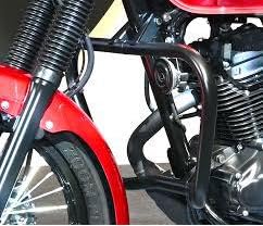 W175 Leg Guard – Heavy Quality Steel Crash Bar with Matte Black Finish | Durable Protection for Engine & Legs | Compatible with Kawasaki W175