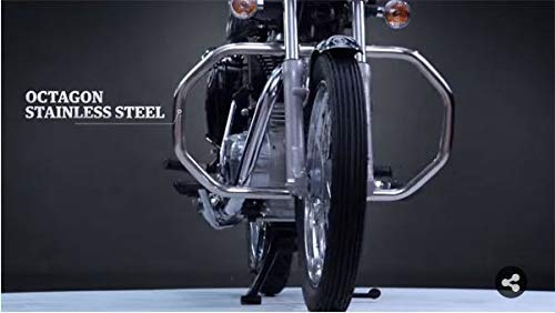 Asco Motors Leg Guard Compatible and for Royal Classic, Standard Enfield (2022-2025) & Meteor (2021-2025) 00% Stainless Steel Chrome Leg Guard for Your RE Meteor and Royal Classic.