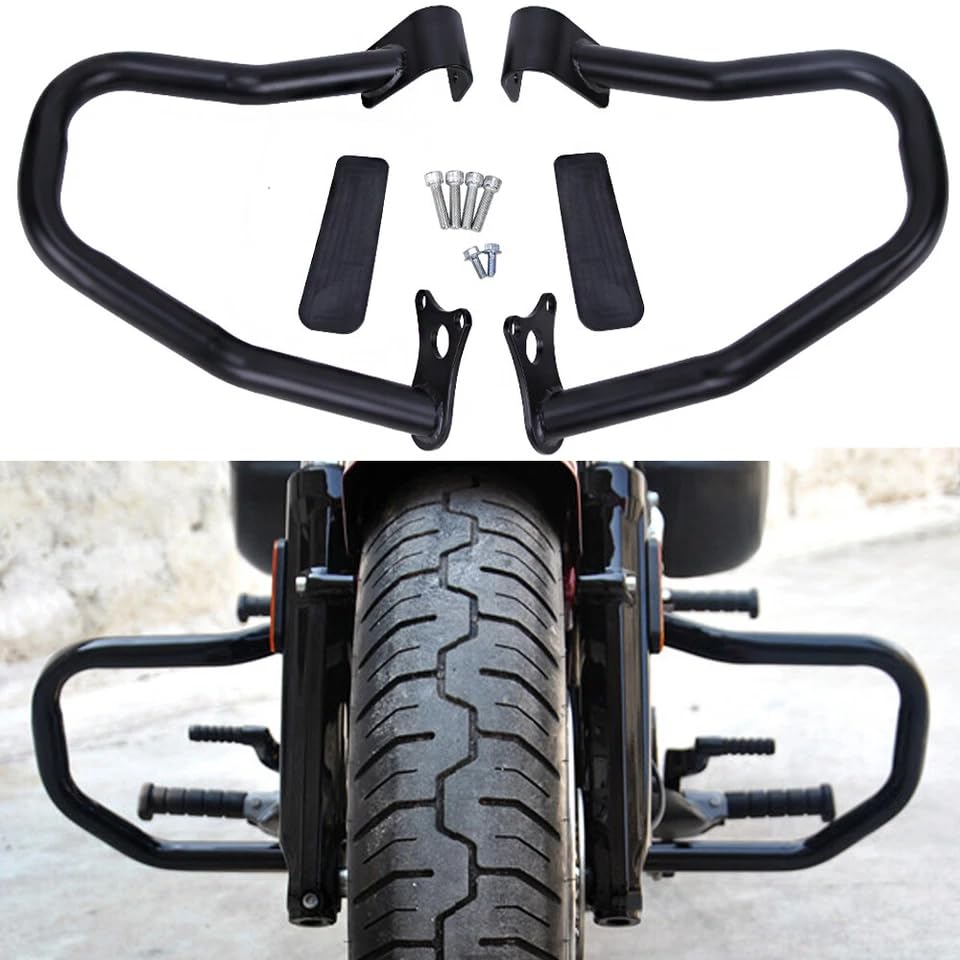 Asco Motors Gloss Black Engine Guard Protector Highway Crash Bars Compatible with 2015-2021 Indian Scout Scout Sixty Scout Bobber