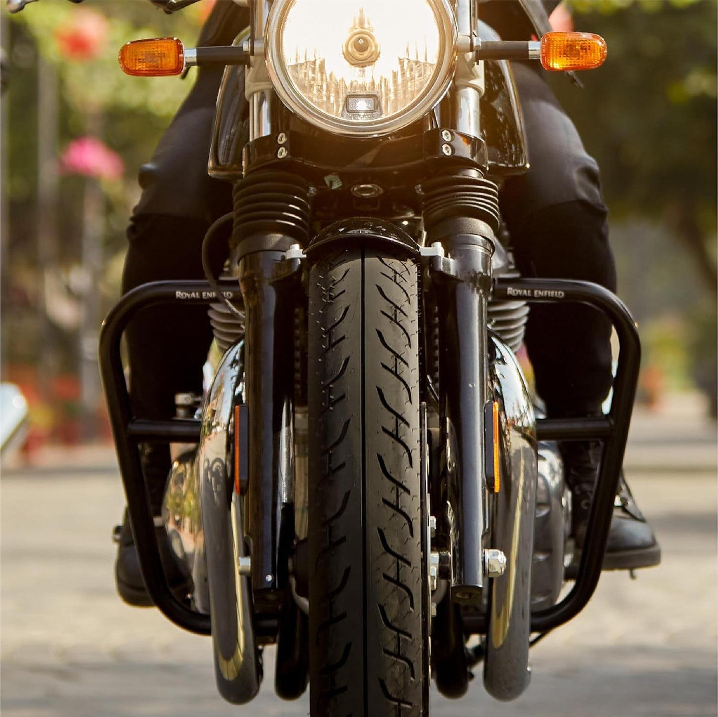 Asco Motors 1990427 Large Engine Guard, Compatible with Royal Enfield Interceptor 650 and Continental GT 650 Models.