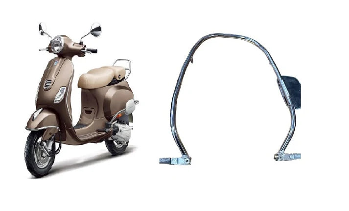 Scooter Crash Guard for Vespa Models, Chrome Plated Steel, Universal Fit for All Models