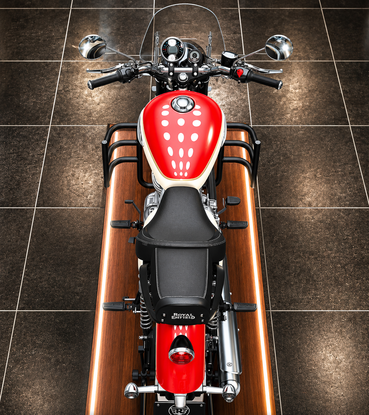 Airfly 3 Bend Engine Guard & Leg Guard for Royal Enfield Meteor 350 | Heavy Duty CRC Steel Crash Guard | Matte Black Powder Coated Finish