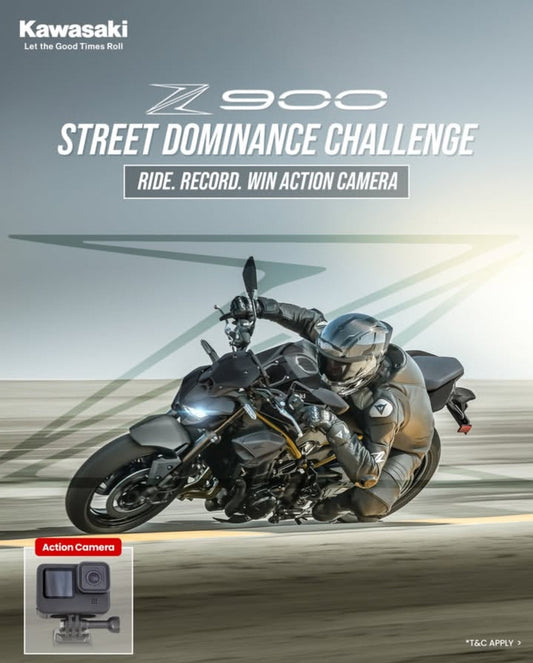 Kawasaki Z900 Street Dominance Challenge – Ride. Record. Win an Action Camera!