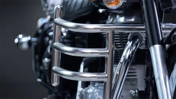 Airfly (1.25 INCH) Engine Guard/leg guard For Royal Enfield Battalion Black, Meteor 350, Classic 350, Reborn 350 (Stainless Steel)