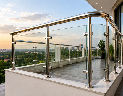 Premium Stainless Steel Pipe Bend Railings – Elegant Strength for Balconies, Staircases & Terraces