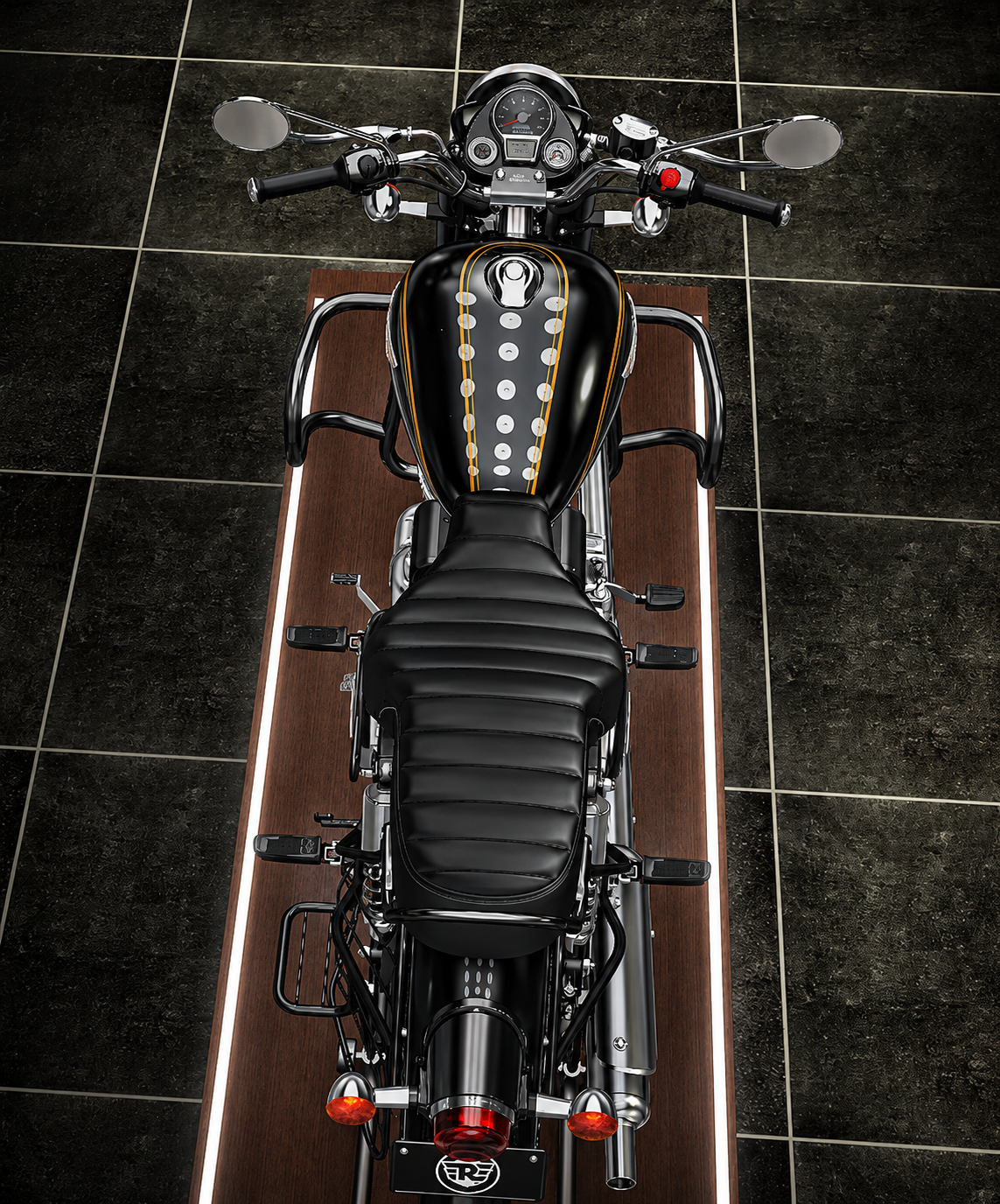 Airfly EVO Engine Guard & Leg Guard for Royal Enfield Bullet 350 Standard, Battalion Black & Military Black | Heavy Duty CRC Steel Build | Matte Black Powder Coated Finish | Premium Bike Protection