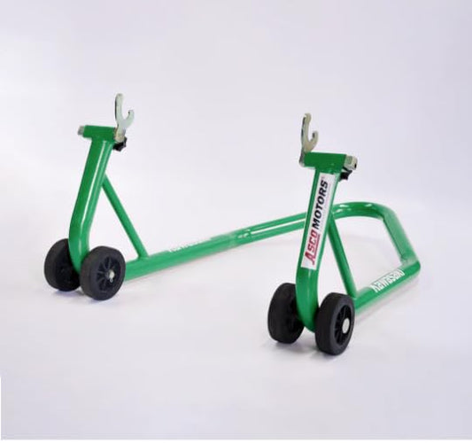 ASCO Motors Premium Rear Paddock Stand for Kawasaki, Yamaha R15, KTM – Green