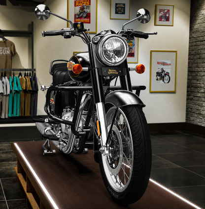 Airfly EVO Engine Guard & Leg Guard for Royal Enfield Bullet 350 Standard, Battalion Black & Military Black | Heavy Duty CRC Steel Build | Matte Black Powder Coated Finish | Premium Bike Protection