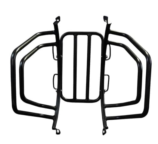Premium Top Carrier with Saddle Stay for Compatible for (2024-26) Jawa Perak & Jawa 42 Bobber | Heavy-Duty CRC Steel | High Load Capacity | Matte Black Finish