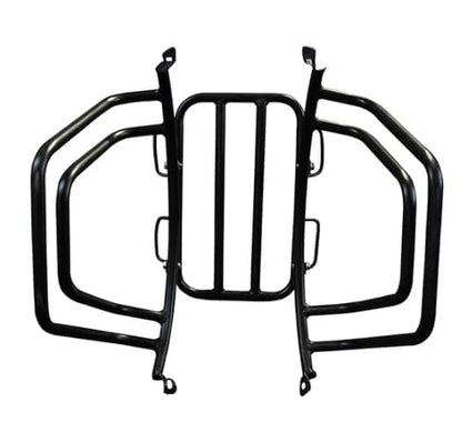 Premium Top Carrier with Saddle Stay for Compatible for (2024-26) Jawa Perak & Jawa 42 Bobber | Heavy-Duty CRC Steel | High Load Capacity | Matte Black Finish