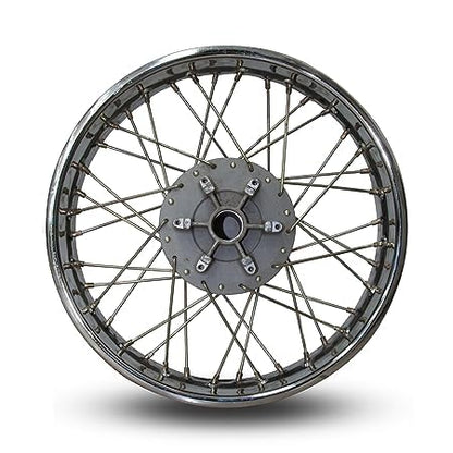 Wheel Set for Royal Enfield Classic 350/500 Thunderbird 350/500 Rear 18 Inches (Chrome)