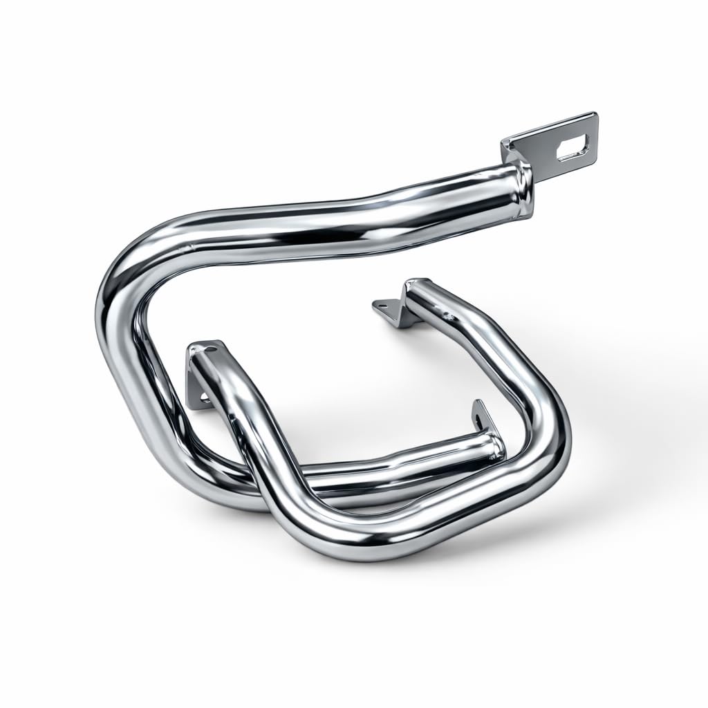 U-Type Engine Guard & Leg Guard for Jawa & Yezdi (2025-26 All Models) | Heavy Duty Crash Guard | Premium Chrome Mirror Finish | High-Strength Bike Protection