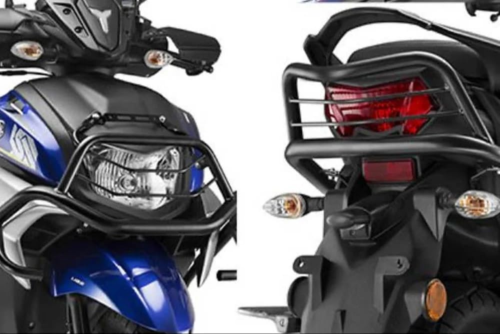 Asco Motors Crash Guard Crash Guard with Frame Slider Leg Guard Compatibility with for Yamha RAYZR BS6OE Type Perfect FITTMENT Heavy Quality Metal with Premium Powdered Coating