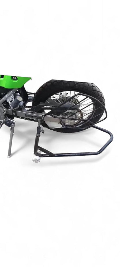 Heavy-Duty Matte Black Paddock Stand for Dirt Bikes – Compatible with KTM 390, Kawasaki KLX230 – Easy to Handle, Stable Motorcycle Maintenance Stand