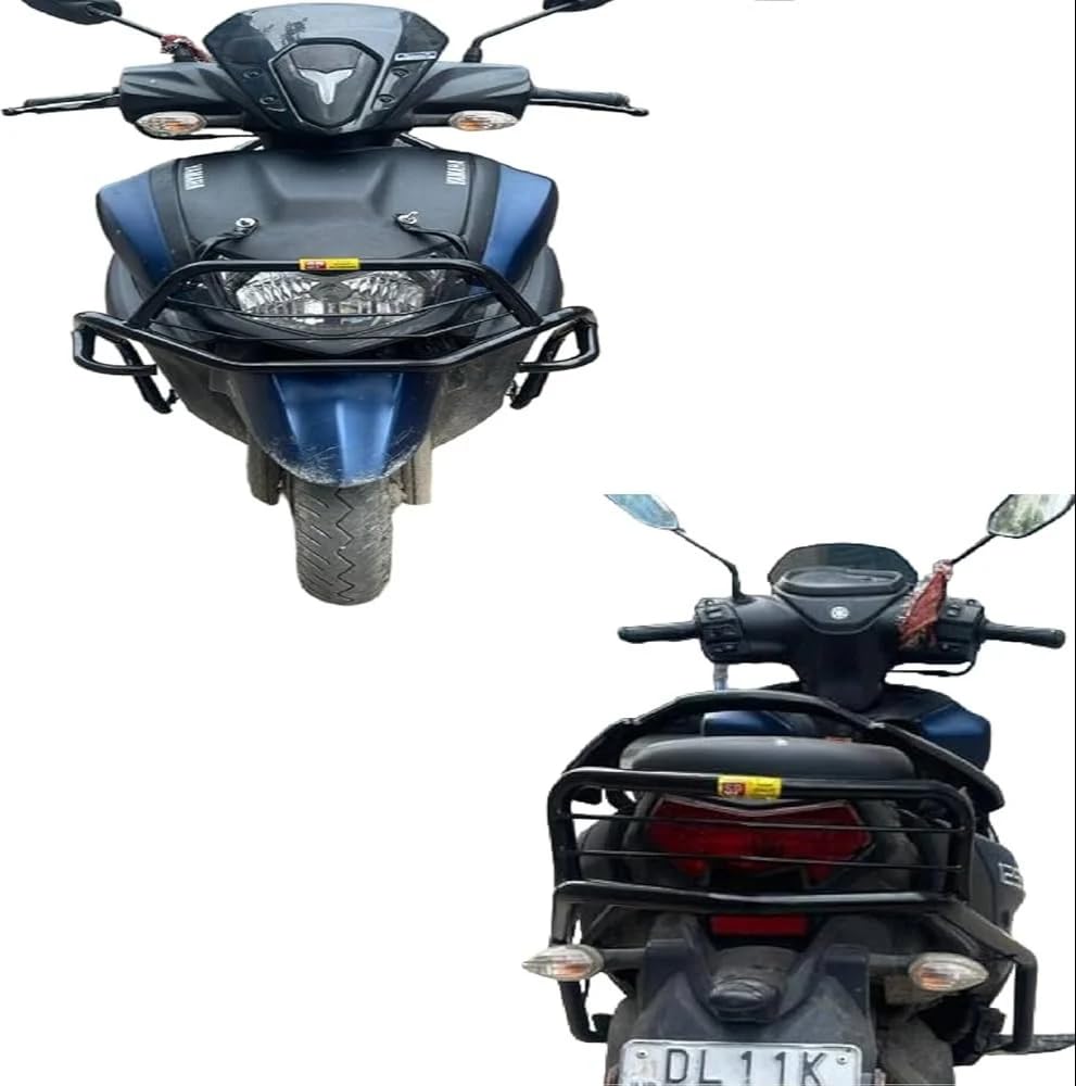 Asco Motors Crash Guard Crash Guard with Frame Slider Leg Guard Compatibility with for Yamha RAYZR BS6OE Type Perfect FITTMENT Heavy Quality Metal with Premium Powdered Coating
