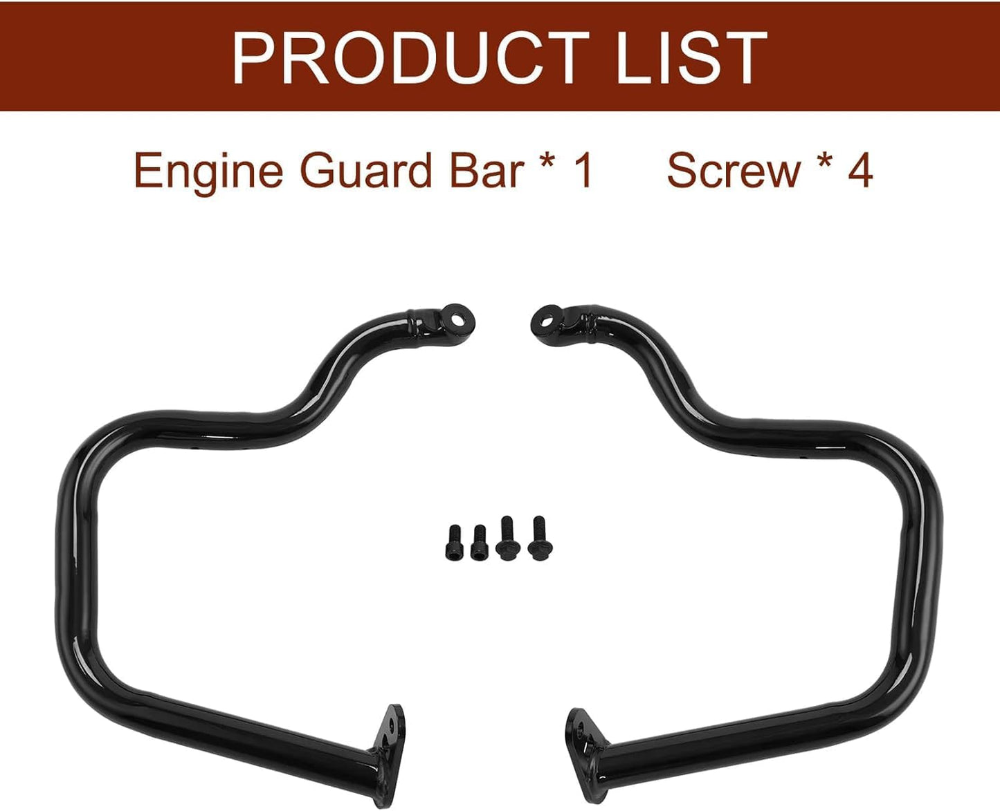 Asco Motors Indian Motorcycle Rear Highway Crash Bar for Indian Scout Bobber Classic Engine Guard Crash Bar Kit Compatible with Indian Scout,Scout+Sixty,Scout+Bobber 2025 Replac 2890252-266 Black
