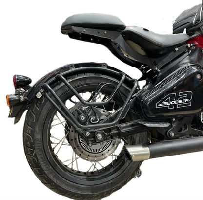 Premium Top Carrier with Saddle Stay for Compatible for (2024-26) Jawa Perak & Jawa 42 Bobber | Heavy-Duty CRC Steel | High Load Capacity | Matte Black Finish