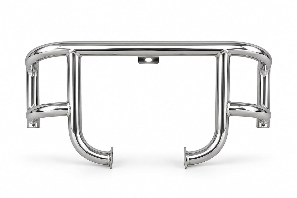 Airfly 1.5 Inch Heavy Duty Stainless Steel Leg Guard/Crash Guard Compatible with Meteor 350, Classic 350 & Bullet 350 – Premium Mirror Finish