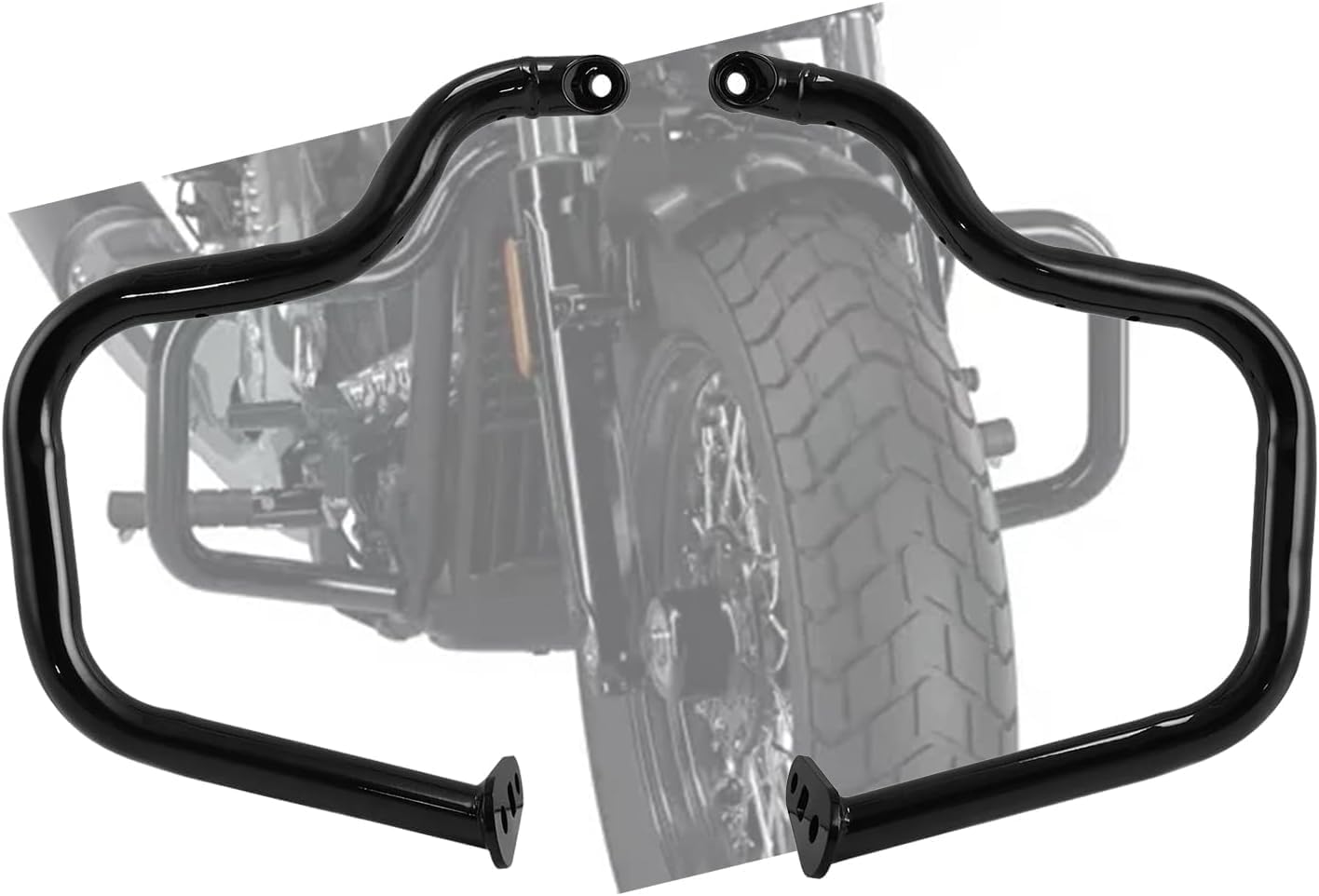 Asco Motors Indian Motorcycle Rear Highway Crash Bar for Indian Scout Bobber Classic Engine Guard Crash Bar Kit Compatible with Indian Scout,Scout+Sixty,Scout+Bobber 2025 Replac 2890252-266 Black