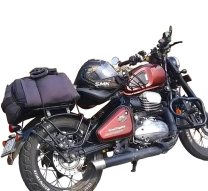 Premium Top Carrier with Saddle Stay for Compatible for (2024-26) Jawa Perak & Jawa 42 Bobber | Heavy-Duty CRC Steel | High Load Capacity | Matte Black Finish