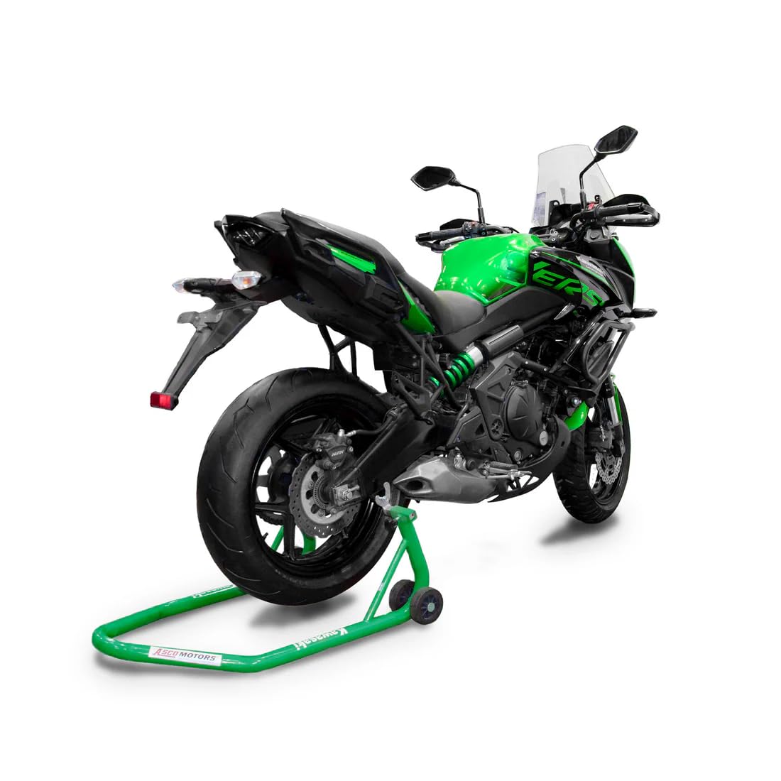 ASCO Motors Premium Rear Paddock Stand for Kawasaki, Yamaha R15, KTM – Green