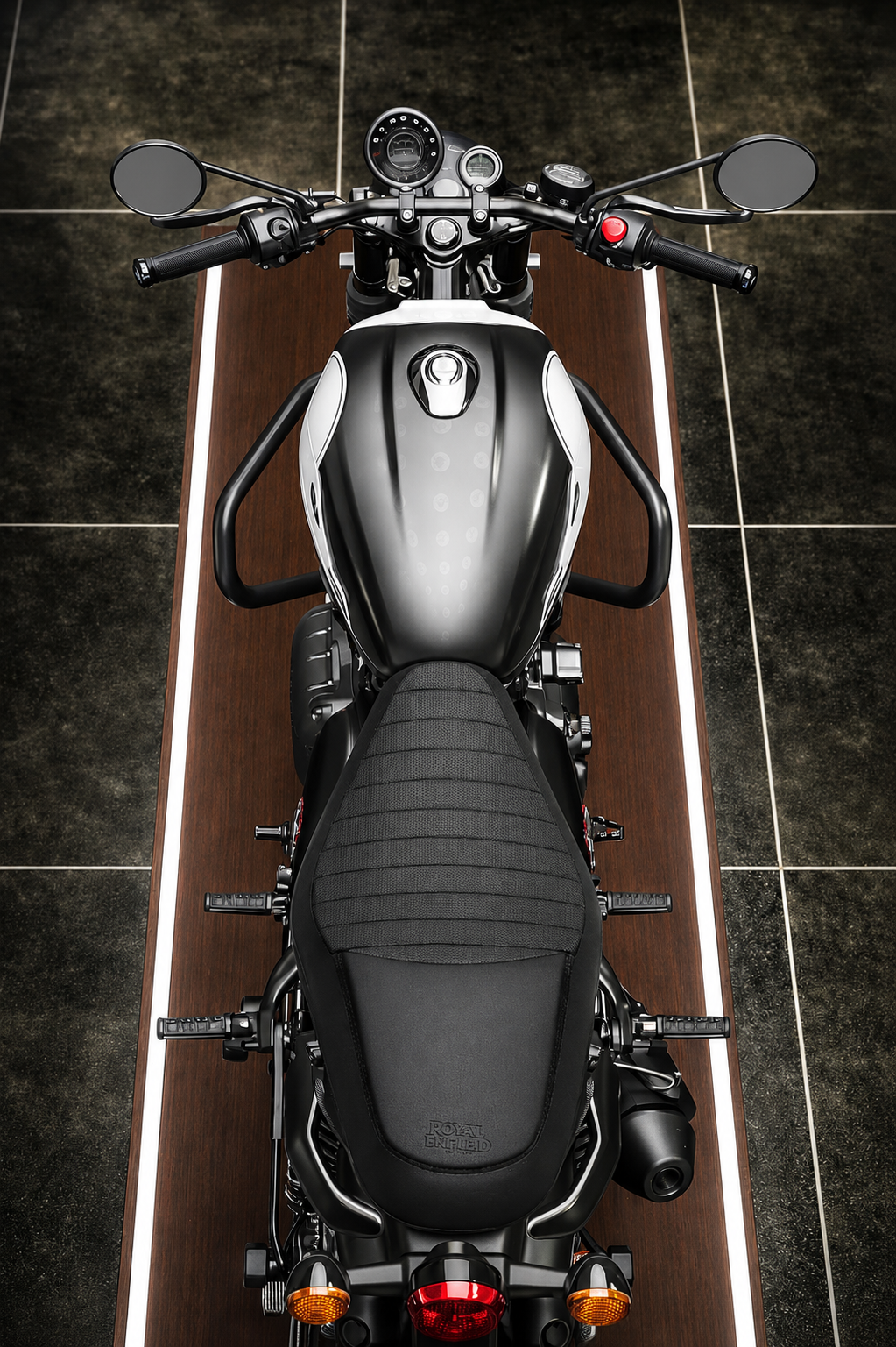 Hunter 350 Large Engine Guard / Leg Guard | Heavy Duty 1.25 Inch Thick Pipe | Matte Black Finish | Crash Protection for Royal Enfield Hunter 350 (2022-2026)