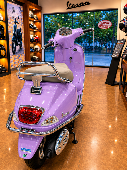 Vespa 150 Premium Accessories Kit | Heavy Duty Metal Build | Chrome Mirror Finish | Stylish Protection & Touring Combo