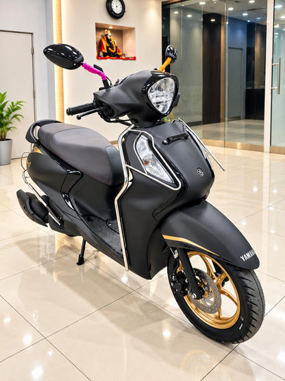 OEM Style Crash Guard Compatible with Fascino Scooter Heavy Duty Metal Body Guard | Premium Chrome Finish | Durable Scooter Accessory