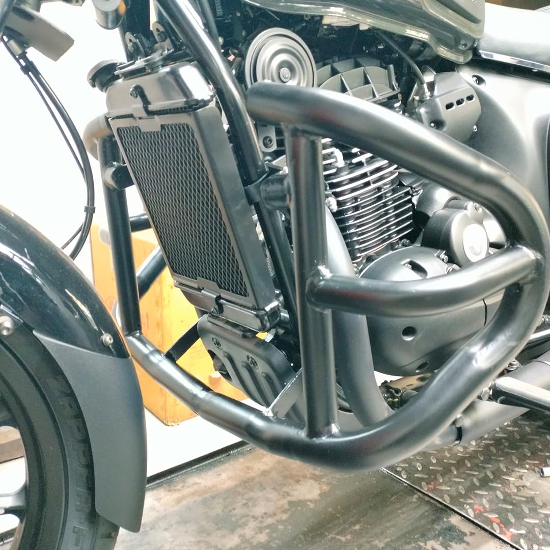 Asco Premium Heavy Duty Crash Guard/Leg Guard Black Compatible for Yezdi Roadster