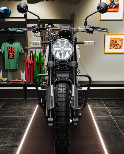 Bear 650 / Interceptor 650 / Continental GT 650 1.25 inch Heavy Engine Guard Crash Guard | Heavy Duty Construction | Premium Matte Black Powder Coated Finish | Direct Fit Leg Guard
