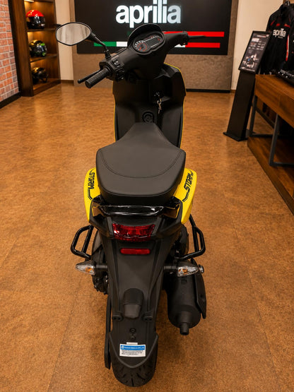 Aprilia SR 125 Paramount Protection Kit with Footrest | Heavy Duty Metal Build | Premium Black Finish | Stylish Safety & Comfort Combo for Touring & Daily Ride