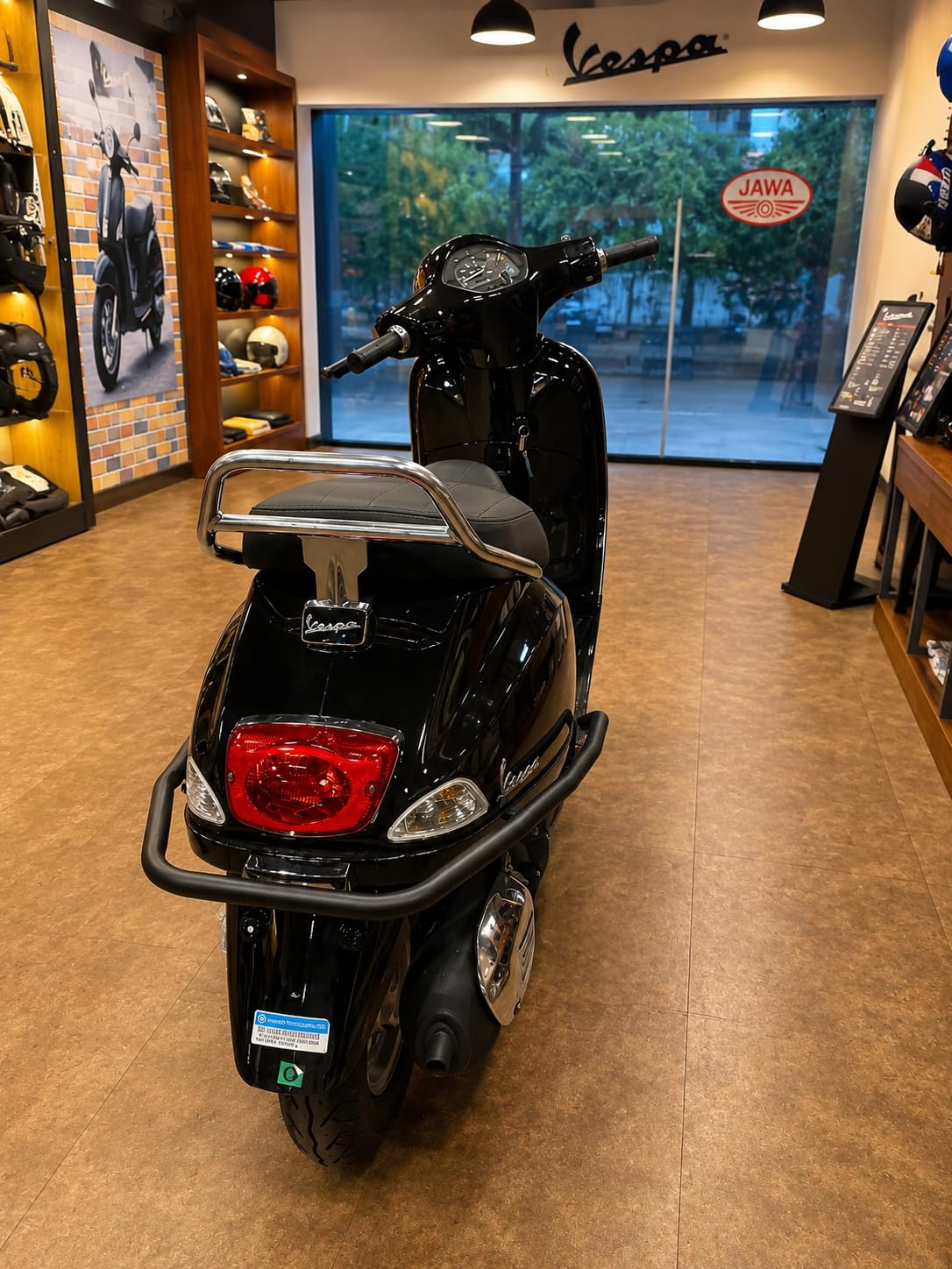 VESPA 125 Premium Accessories Kit | Heavy Duty Metal Build | Matte Black Powder Coated Finish | Stylish Protection & Touring Combo