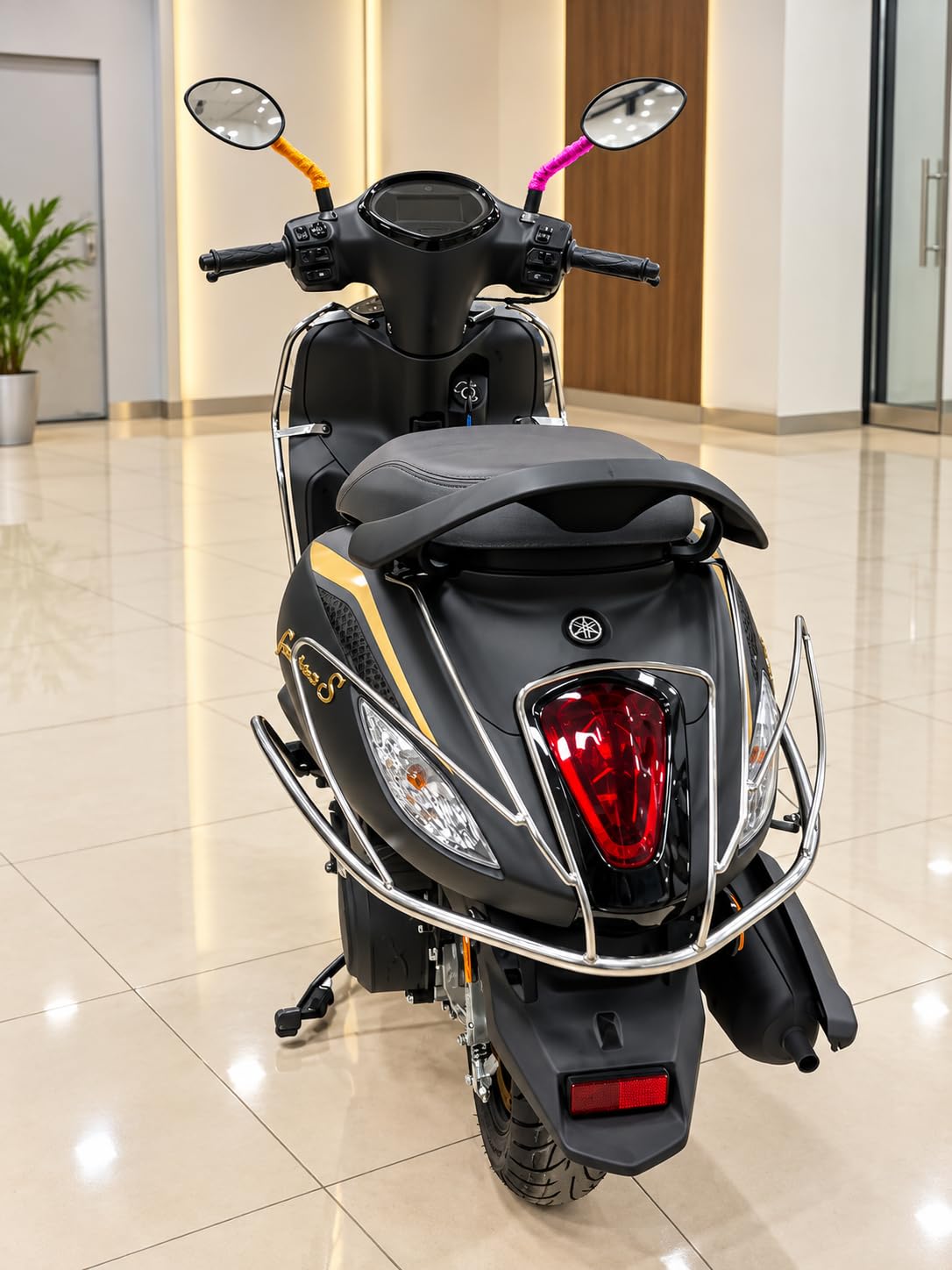 OEM Style Crash Guard Compatible with Fascino Scooter Heavy Duty Metal Body Guard | Premium Chrome Finish | Durable Scooter Accessory