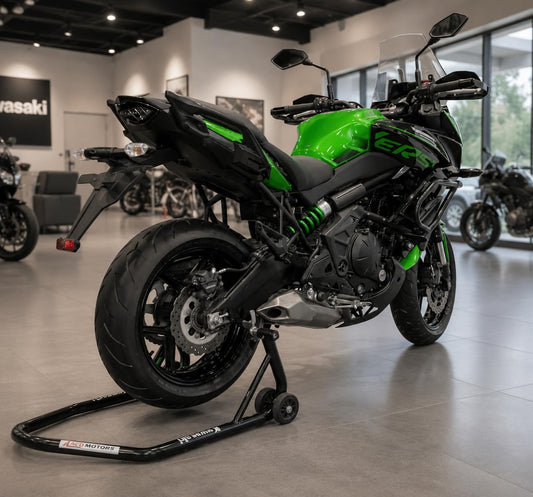 Universal Rear Paddock Stand for Bikes | Heavy Duty Motorcycle Racing Stand | Premium Black Powder Coated Compatible with Triumph, Kawasaki, Yamaha, Honda, KTM & Suzuki