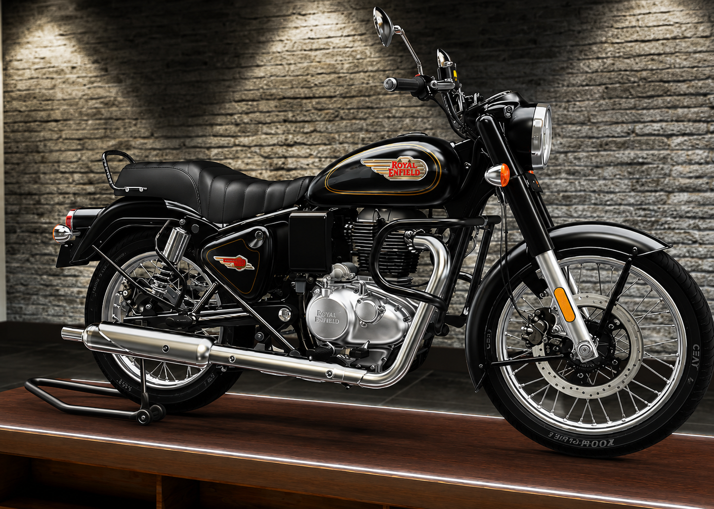 Airfly EVO Engine Guard & Leg Guard for Royal Enfield Bullet 350 Standard, Battalion Black & Military Black | Heavy Duty CRC Steel Build | Matte Black Powder Coated Finish | Premium Bike Protection