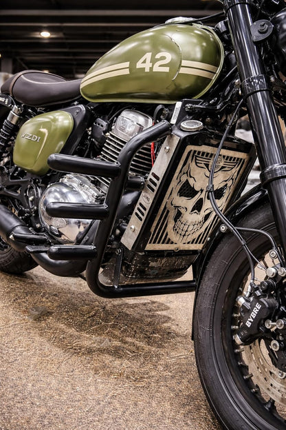 Matte Black 3-Rod Engine & Leg Guard – Compatible with Jawa (2025-26) Models (42, 42FJ, Perak, Bobber, Classic 350)