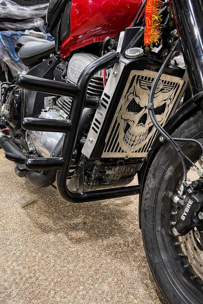 Matte Black 3-Rod Engine & Leg Guard – Compatible with Jawa (2025-26) Models (42, 42FJ, Perak, Bobber, Classic 350)