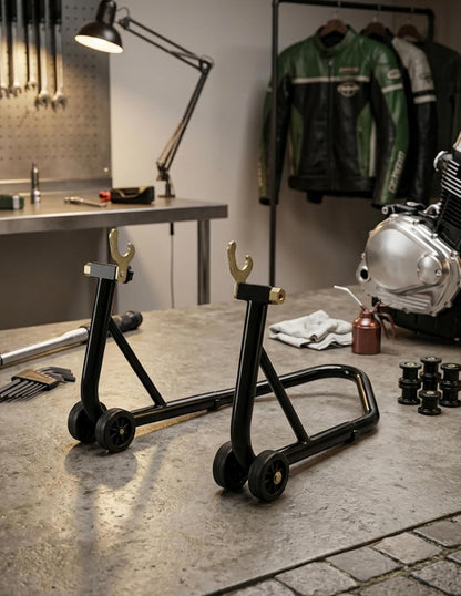 Universal Rear Paddock Stand for Bikes | Heavy Duty Motorcycle Racing Stand | Premium Black Powder Coated Compatible with Triumph, Kawasaki, Yamaha, Honda, KTM & Suzuki