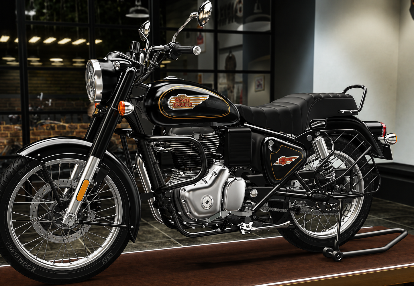 Airfly EVO Engine Guard & Leg Guard for Royal Enfield Bullet 350 Standard, Battalion Black & Military Black | Heavy Duty CRC Steel Build | Matte Black Powder Coated Finish | Premium Bike Protection
