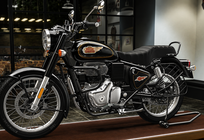 Airfly EVO Engine Guard & Leg Guard for Royal Enfield Bullet 350 Standard, Battalion Black & Military Black | Heavy Duty CRC Steel Build | Matte Black Powder Coated Finish | Premium Bike Protection