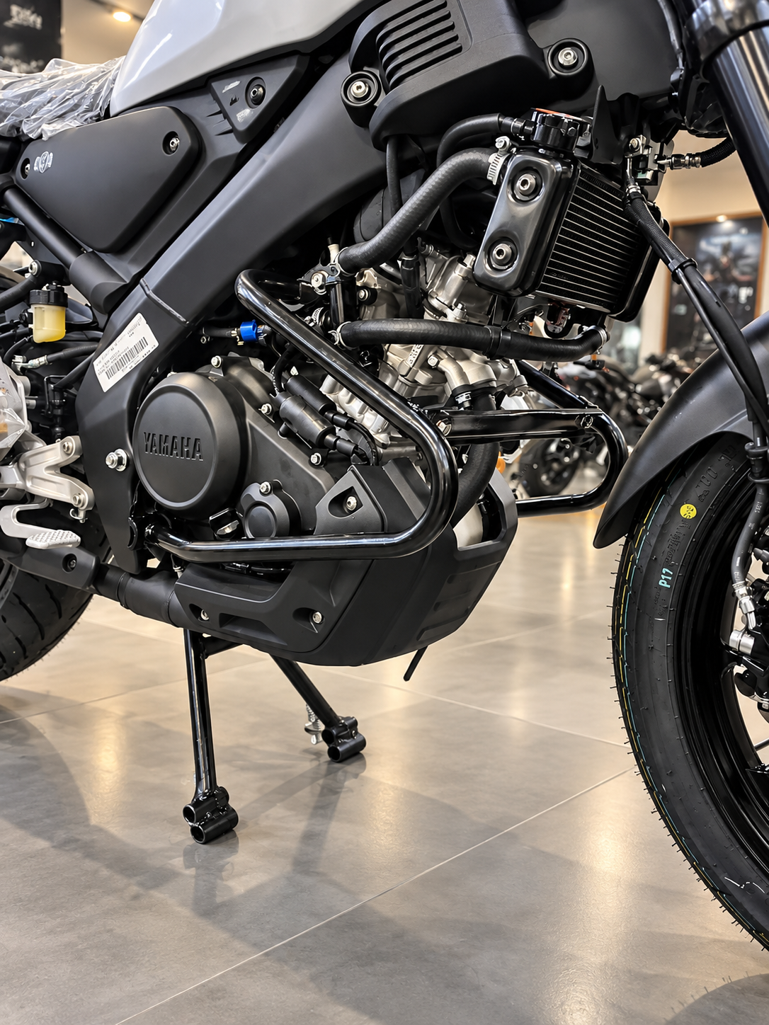 Heavy Duty Matte Black Engine Protector Guard Compatible with XSR 155 – Premium Metal Motorcycle Crash Guard