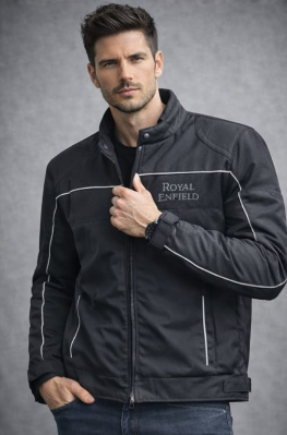 Riding Jacket for Royal Enfield Riders – Protective Motorcycle Jacket with Shoulder, Elbow & Back Guards