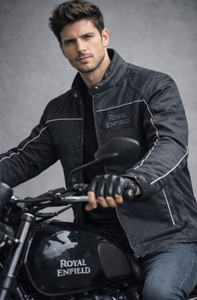 Riding Jacket for Royal Enfield Riders – Protective Motorcycle Jacket with Shoulder, Elbow & Back Guards