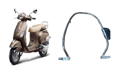 Scooter Crash Guard for Vespa Models, Chrome Plated Steel, Universal Fit for All Models