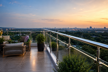 Premium Stainless Steel Pipe Bend Railings – Elegant Strength for Balconies, Staircases & Terraces