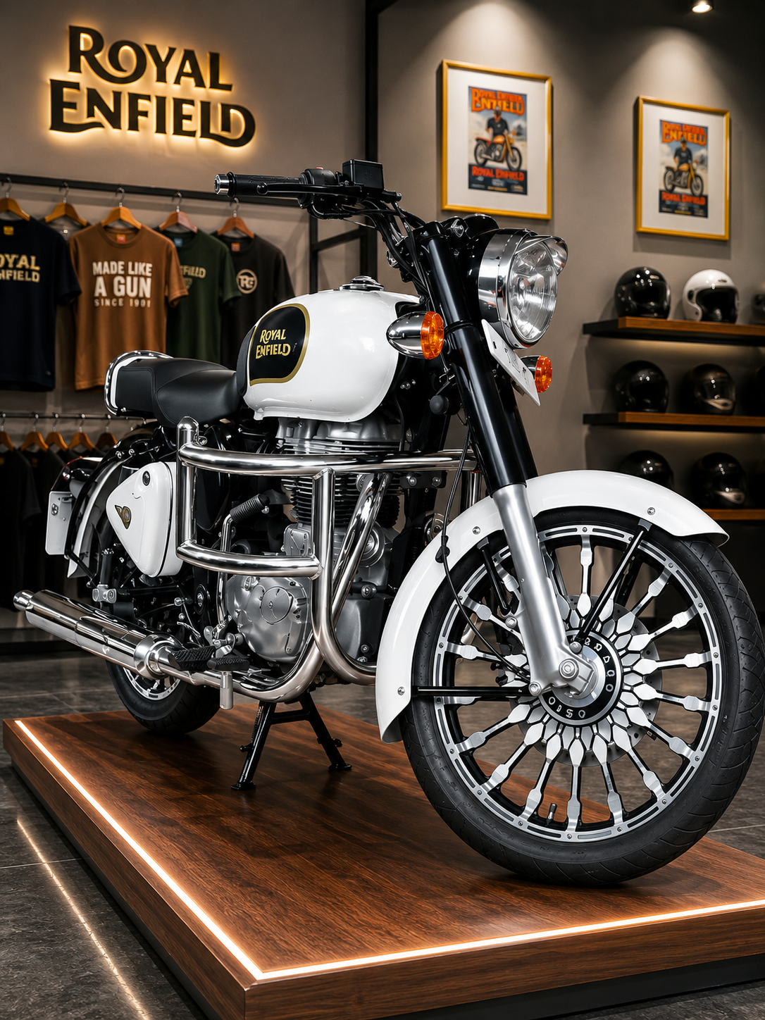 Airfly 1.5 Inch Heavy Duty Stainless Steel Leg Guard for Royal Enfield Classic 350/500 BS3 BS4, Electra, Standard & Thunderbird 350/500 | Crash Guard Engine Protection | Rust Resistant Mirror Finish