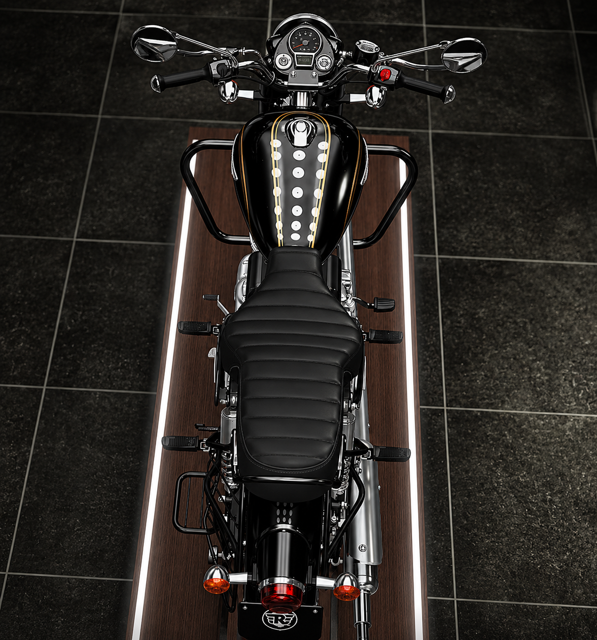 Royal Enfield Bullet 350 Butterfly Leg Guard & Engine Guard (2022-2026) | Compatible with Standard 350, Military 350, Black Gold 350 & Battalion Black 350 | Heavy Duty 1.25 Inch Pipe | Mirror Shining Finish | Premium Crash Protection